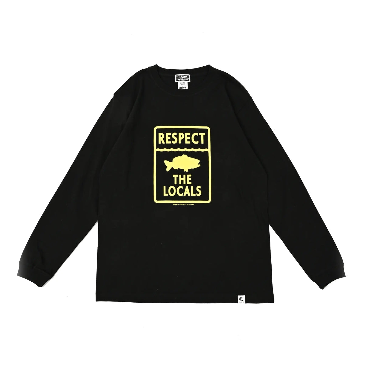 バス釣り ロンT 長袖 RESPECT THE LOCALS Long T-shirt (Black)