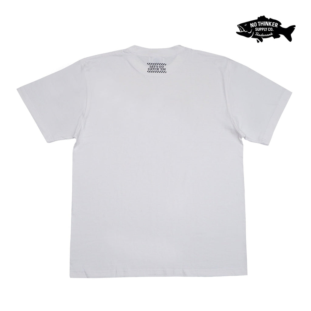 BASS RIPPER-Tshirts（White） バス釣り アパレル NO THINKER SUPPLY