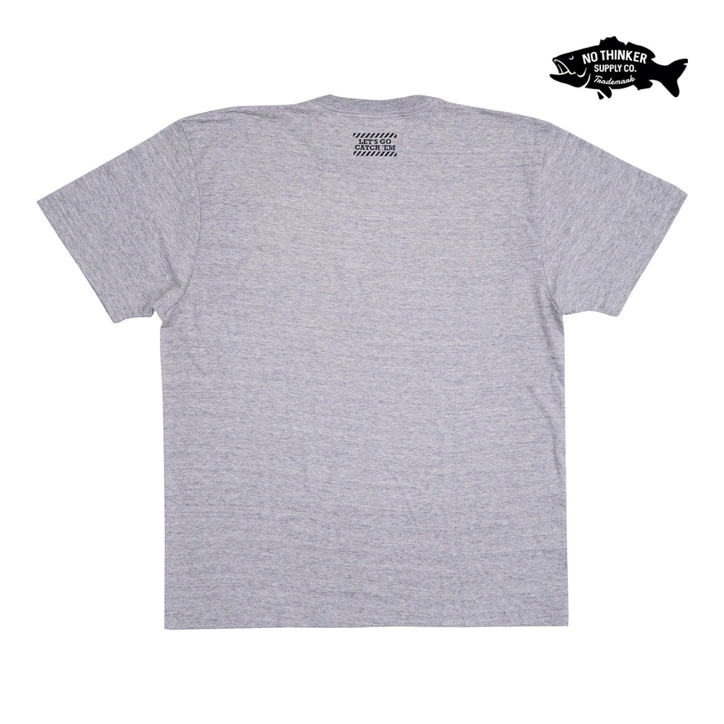BIGBASSHUNTING-Tshirts（Gray） バス釣り アパレル NO THINKER SUPPLY