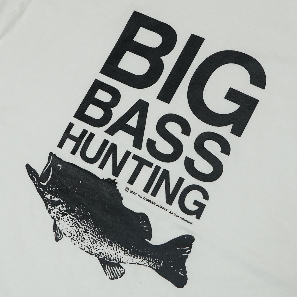 BIGBASSHUNTING-Tshirts（White） バス釣り アパレル NO THINKER SUPPLY