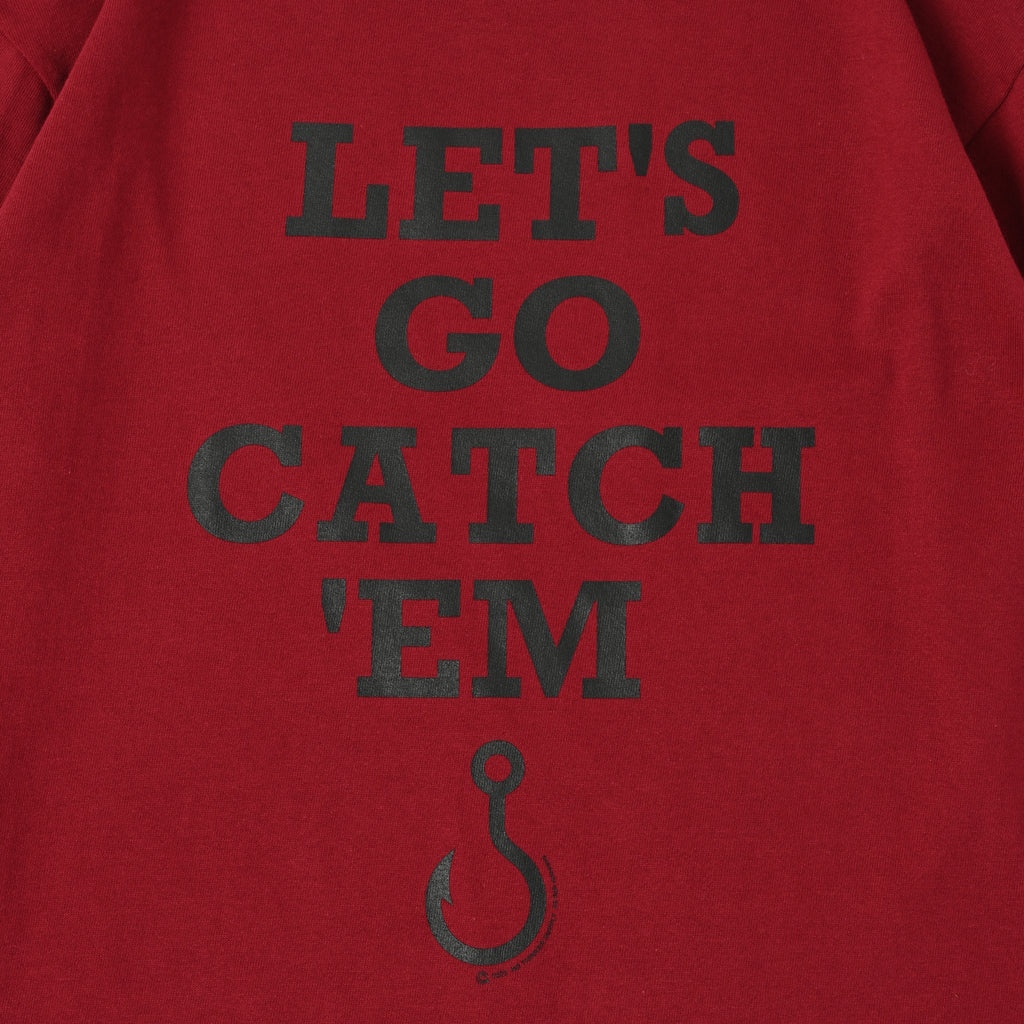 LETS GO CATCH EM_long T-shirt (Burgundy) バス釣り アパレル NO THINKER SUPPLY