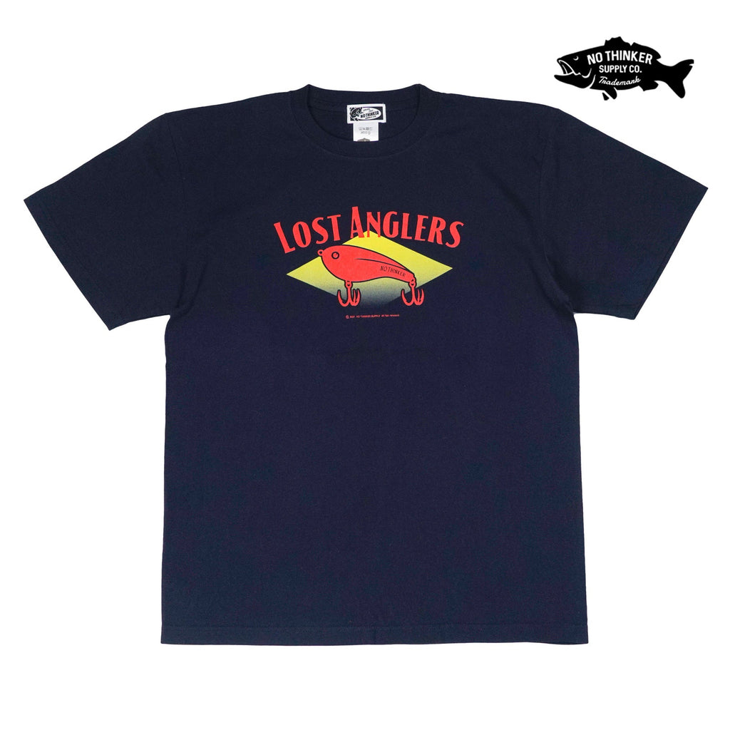 LOSTANGLERS-Tshirts （Navy） バス釣り アパレル NO THINKER SUPPLY