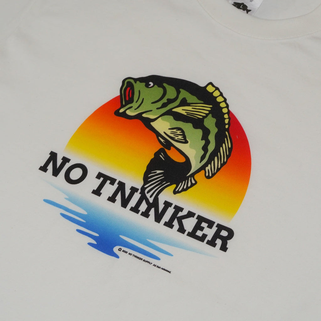 RISING BASS-Tshirts（Vanilla） バス釣り アパレル NO THINKER SUPPLY