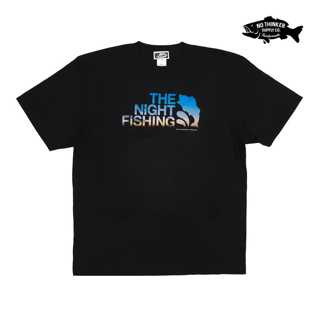 THENIGHTFISHING-Tshirts（Black） バス釣り アパレル NO THINKER SUPPLY